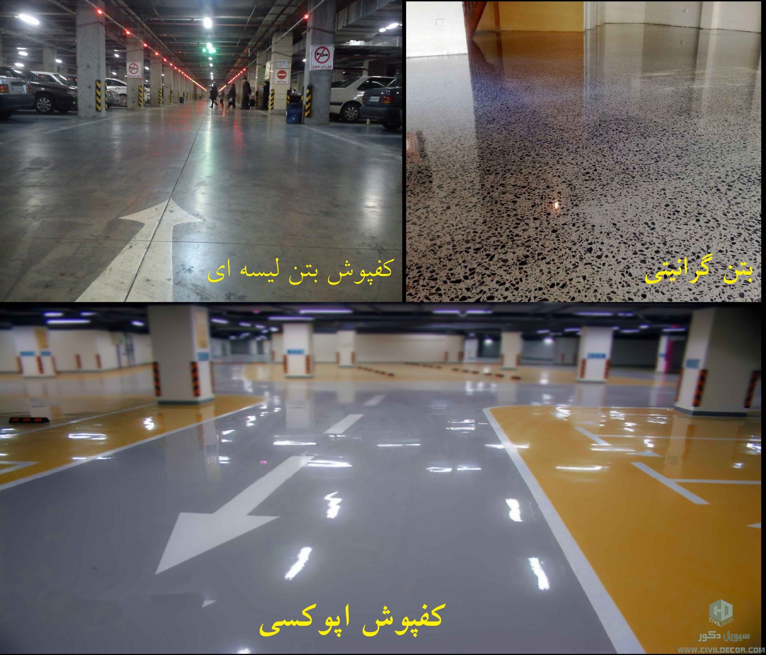 انواع کفپوش پارکینگ